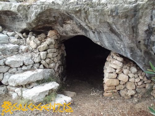 Grotta Montani, ingresso